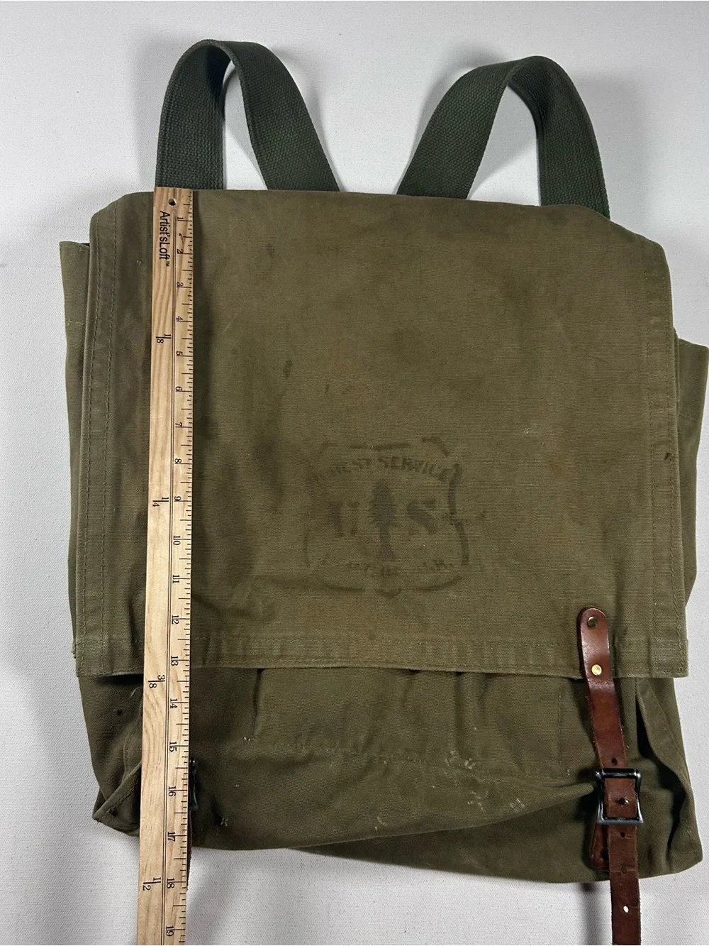 Vintage USFS Canvas Rucksack Backpack - Anchor Ind. (US Forest Service)